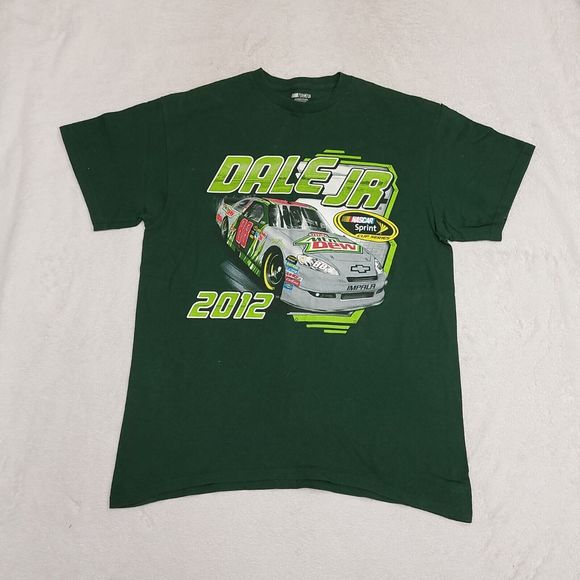 Dale Earnhardt Jr NASCAR T-shirt Mountain Dew 2012 Sprint Cup Series Men's Large - Picture 1 of 9